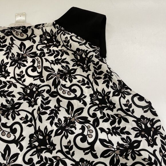 Ann Taylor Loft Womens Small Sleeveless Blouse Size Small Floral Goth Fairy - Picture 5 of 7